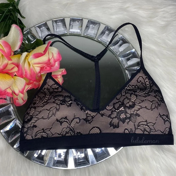 Lululemon Live In Lace Black Nude Bralette S - Picture 3 of 7